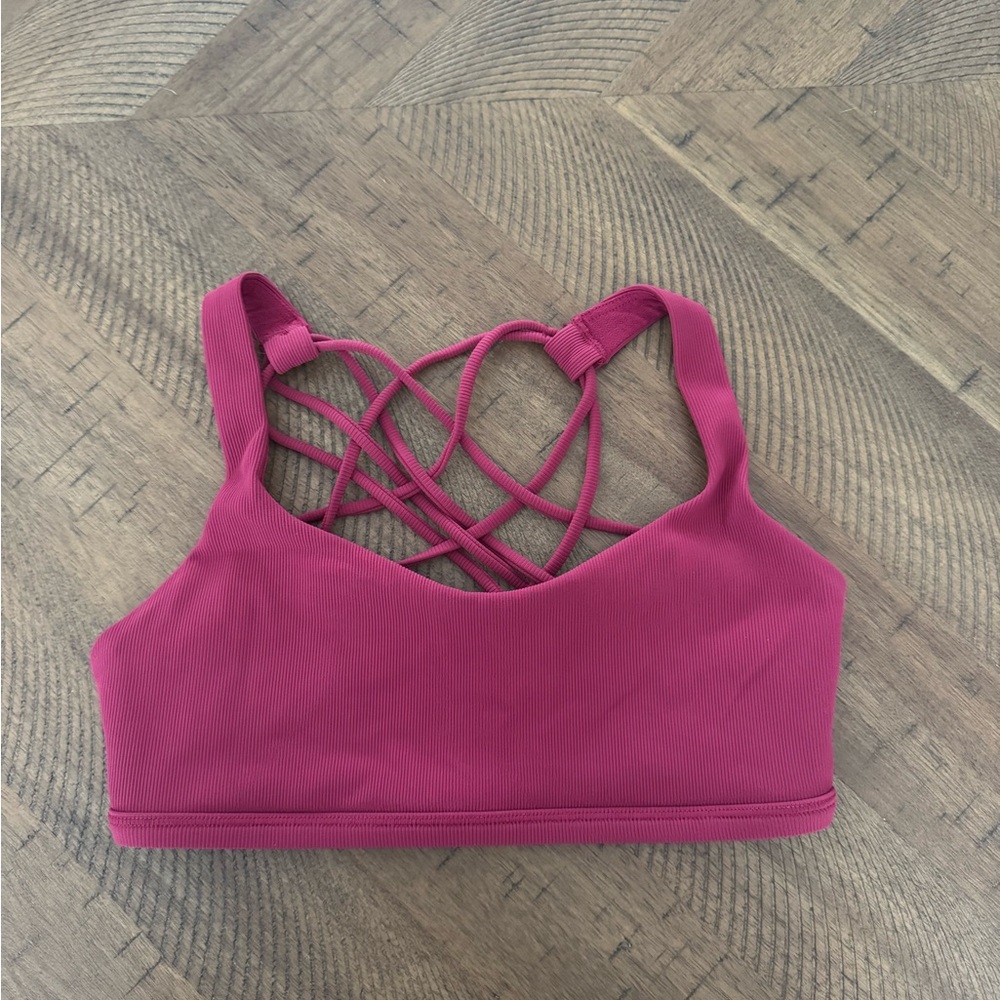 Lululemon Free To Be Maroon Sports Bra